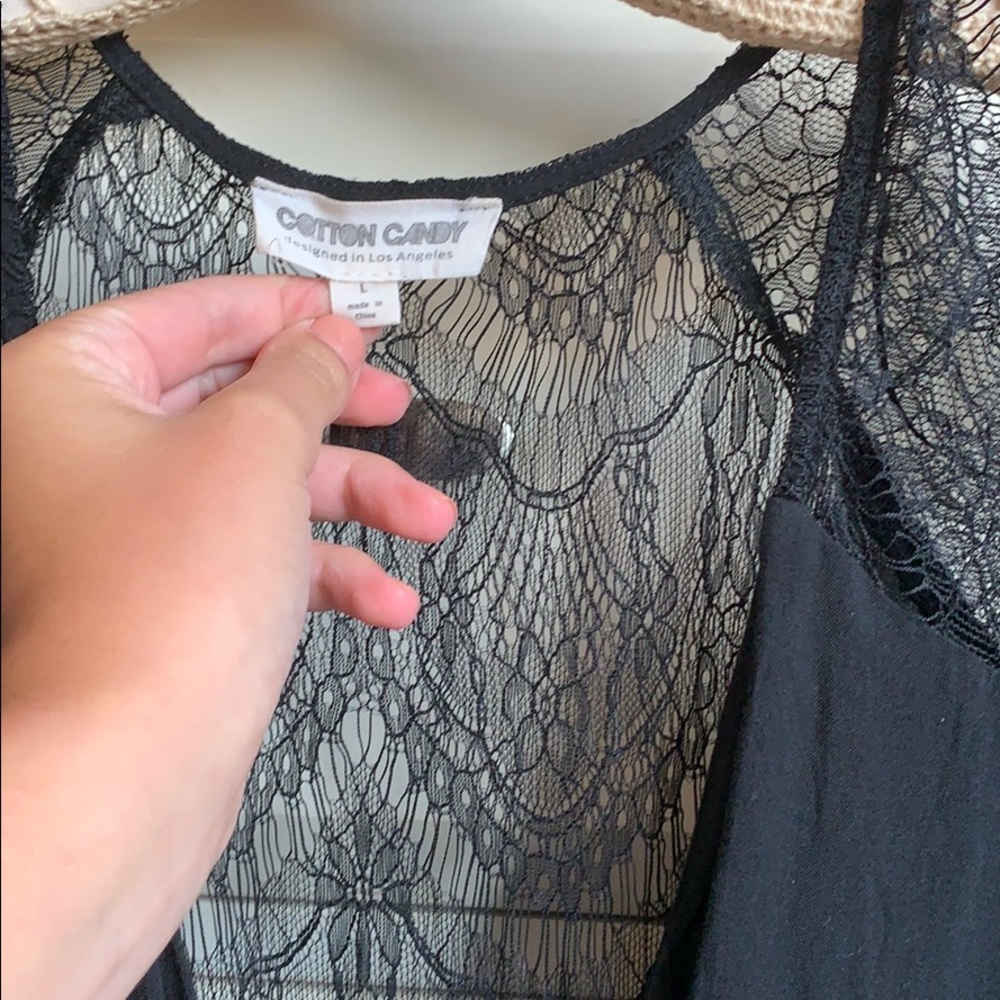 BLACK LACE ROMPER - Picture 2 of 4